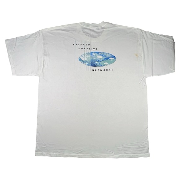 Vintage 90s Art T Shirt 2XL Obscure Tech Apple White Ciena - Picture 2 of 10